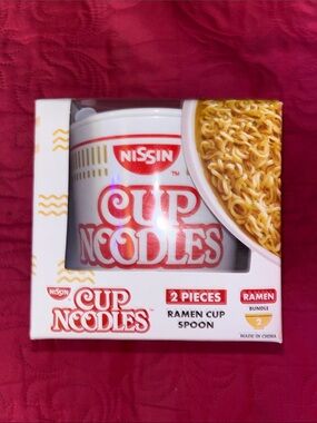 NISSIN Red Cup Noodles Themed Ramen Spoon Set - 2 Pieces